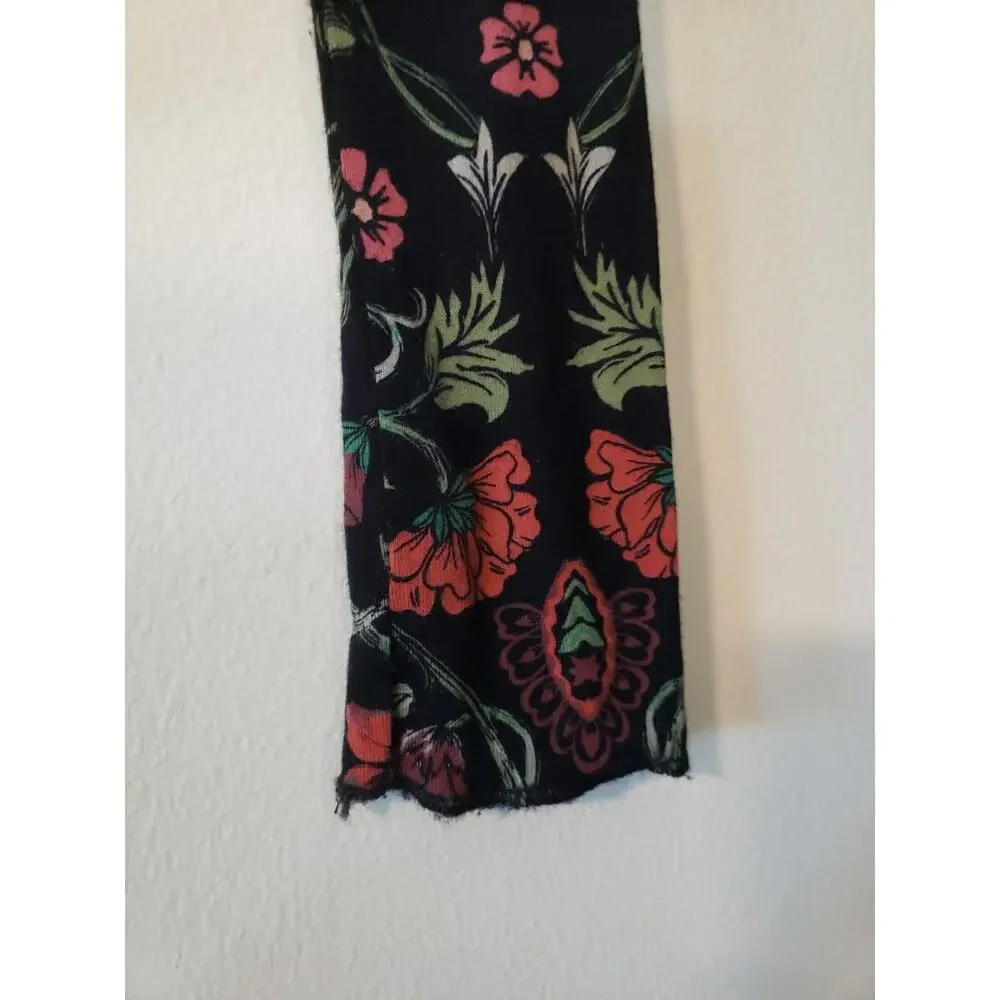 Free People Make It Easy Top in Dark Knight Floral Dark Knight Sz XS Flaw (V5